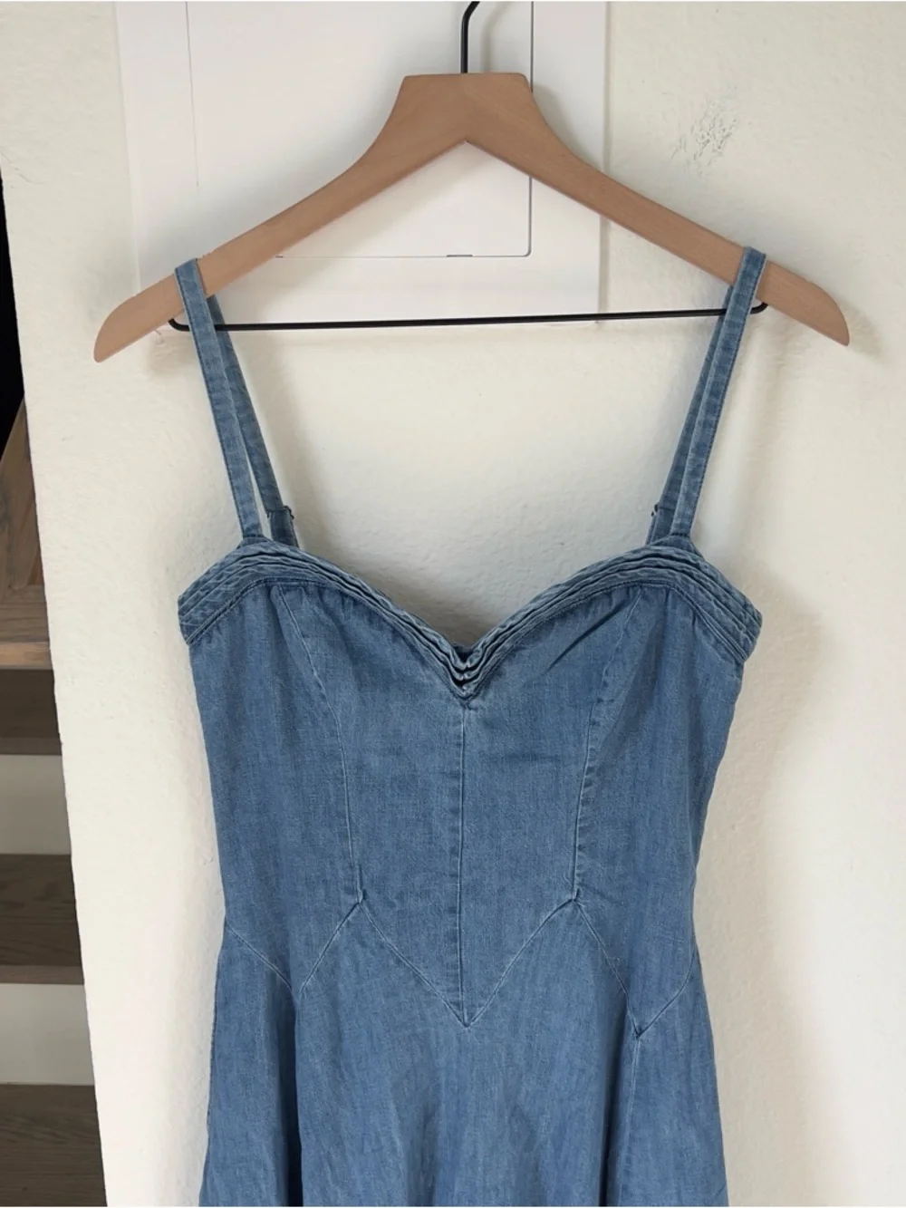 Free People Another Season Denim Midi Dress - Boardwalk Blue - Womens Small - Picture 5 of 9